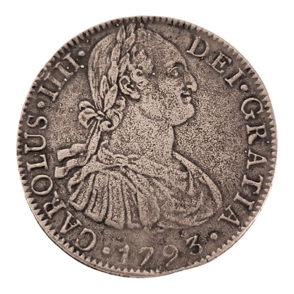 Silver Replica 1793 Spanish 8 Reale Replica Coin - Picture 1 of 4